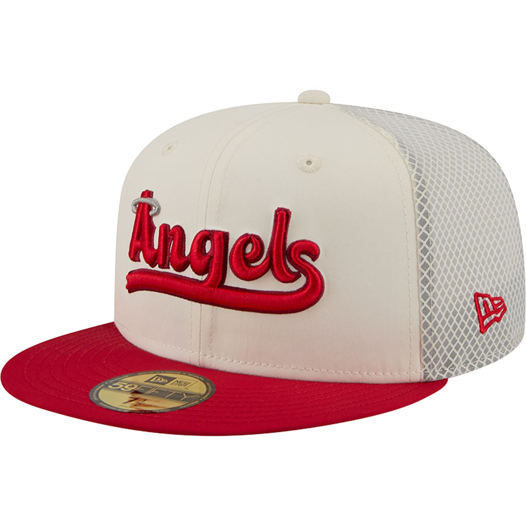 MLB Los Angeles Angels New Era City Connect Batting Practice 59FIFTY Fitted Hat - Cream
