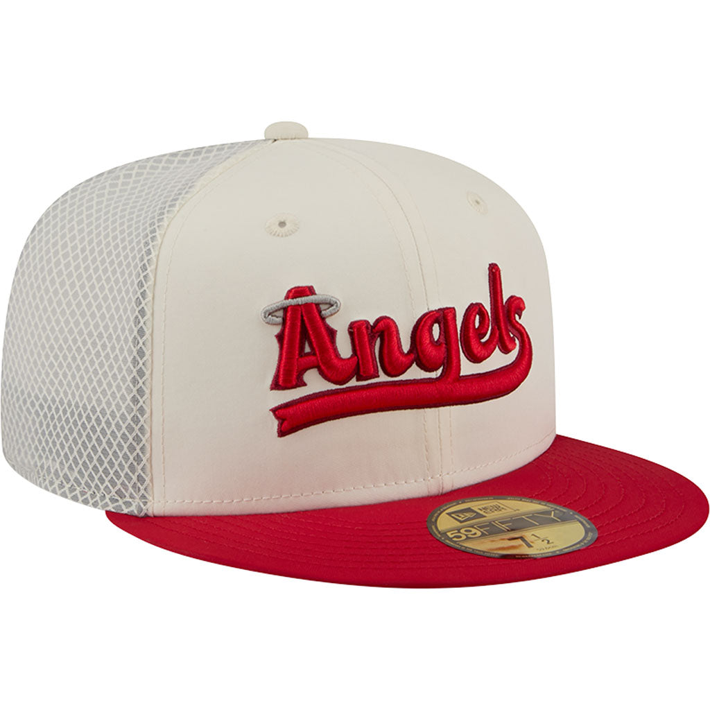 MLB Los Angeles Angels New Era City Connect Batting Practice 59FIFTY Fitted Hat - Cream