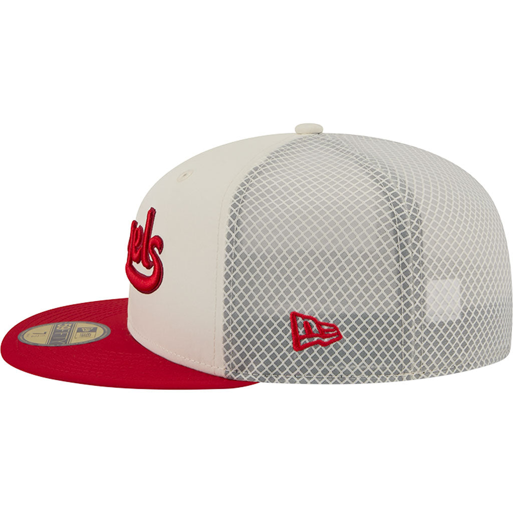 MLB Los Angeles Angels New Era City Connect Batting Practice 59FIFTY Fitted Hat - Cream