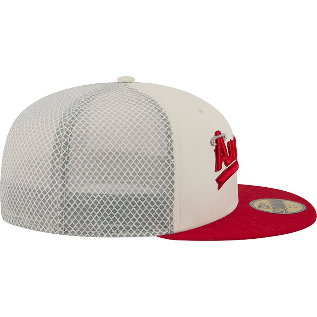 MLB Los Angeles Angels New Era City Connect Batting Practice 59FIFTY Fitted Hat - Cream