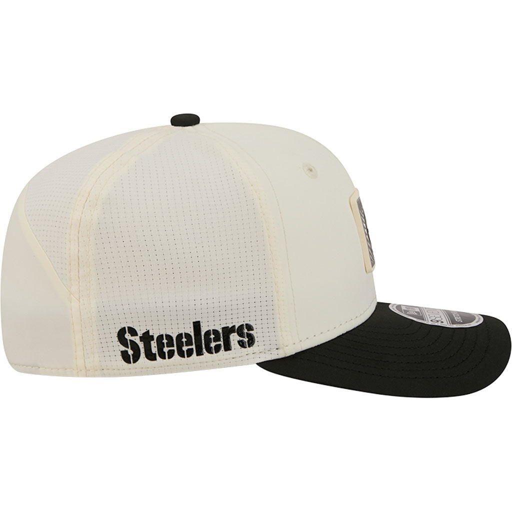 NFL Pittsburgh Steelers New Era 2026 Training 9SEVENTY Stretch Snapback Hat - Cream