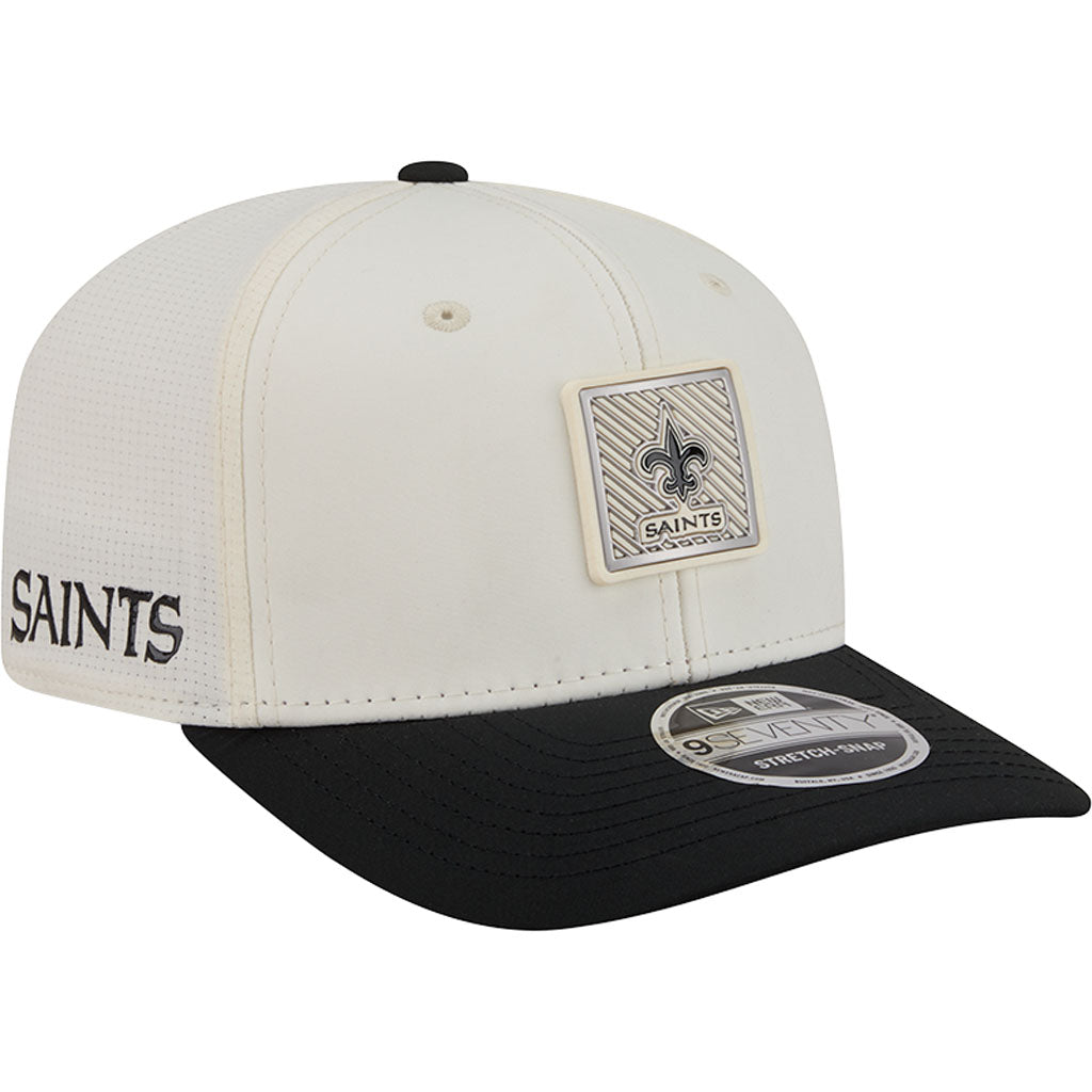 NFL New Orleans Saints New Era 2026 Training 9SEVENTY Stretch Snapback Hat - Cream
