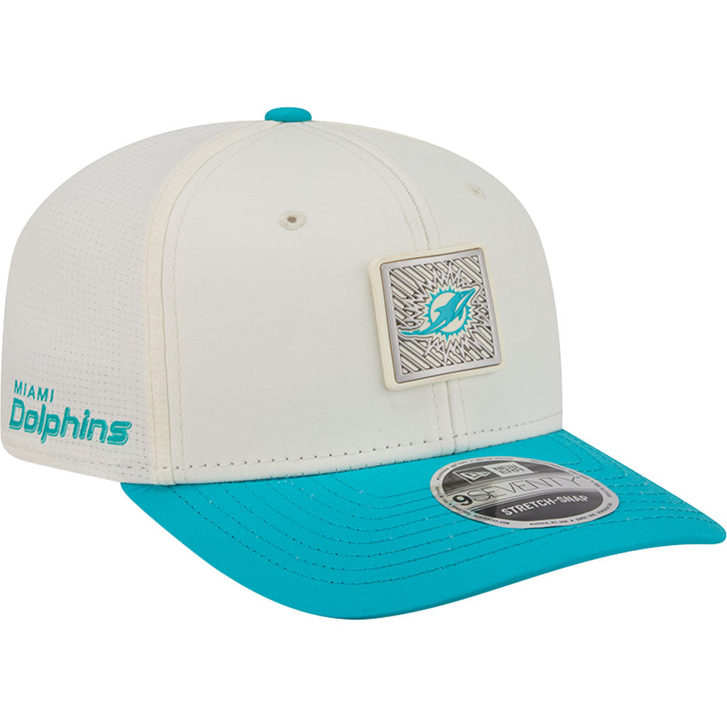 NFL Miami Dolphins New Era 2026 Training 9SEVENTY Stretch Snapback Hat - Cream