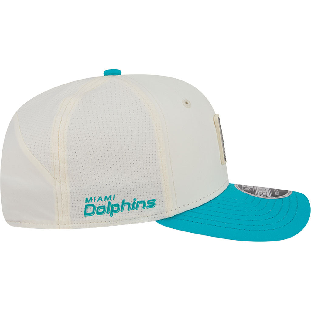 NFL Miami Dolphins New Era 2026 Training 9SEVENTY Stretch Snapback Hat - Cream