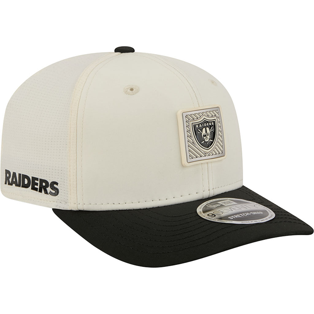 NFL Las Vegas Raiders New Era 2026 Training 9SEVENTY Stretch Snapback Hat - Cream