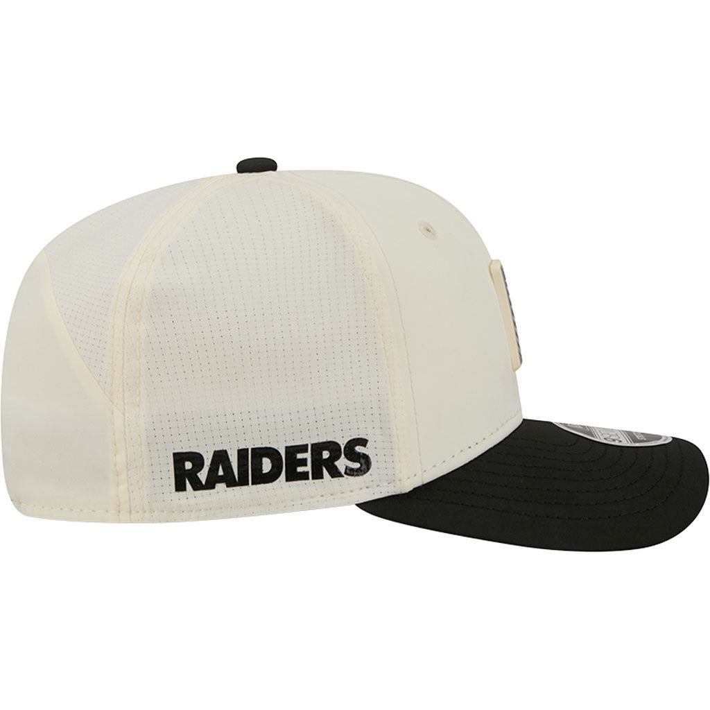 NFL Las Vegas Raiders New Era 2026 Training 9SEVENTY Stretch Snapback Hat - Cream