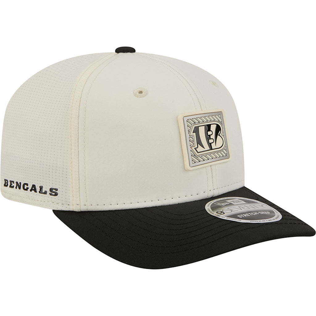 NFL Cincinnati Bengals New Era 2026 Training 9SEVENTY Stretch Snapback Hat - Cream