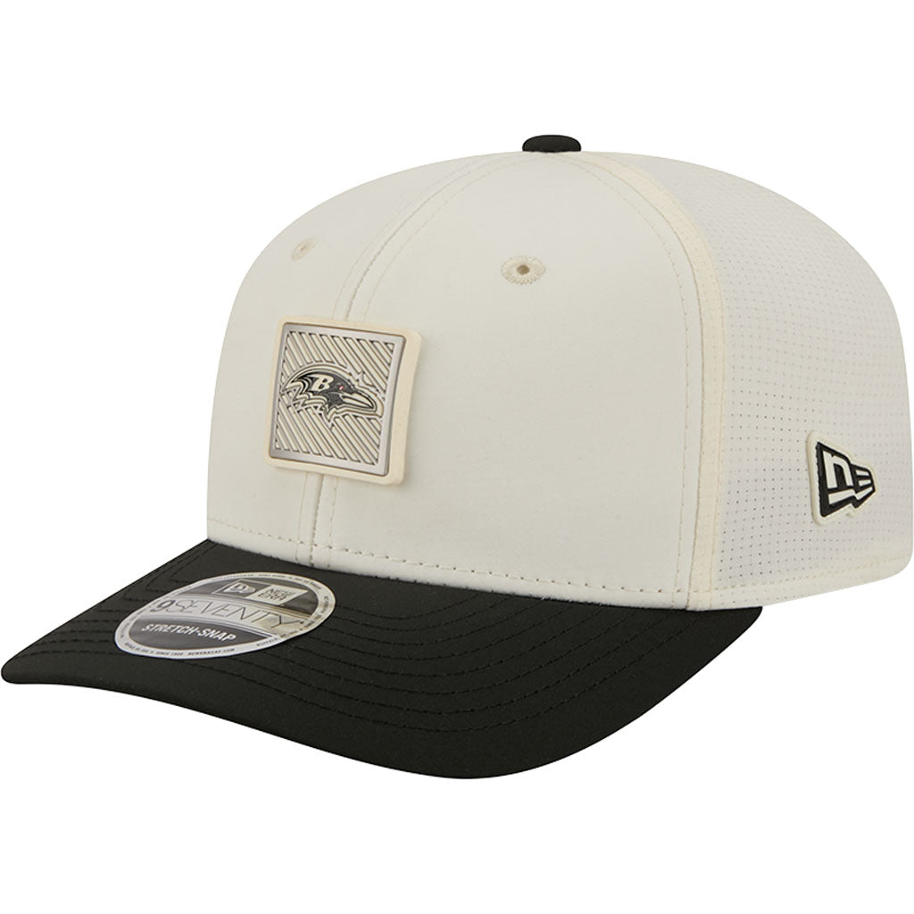 NFL Baltimore Ravens New Era 2026 Training 9SEVENTY Stretch Snapback Hat - Cream