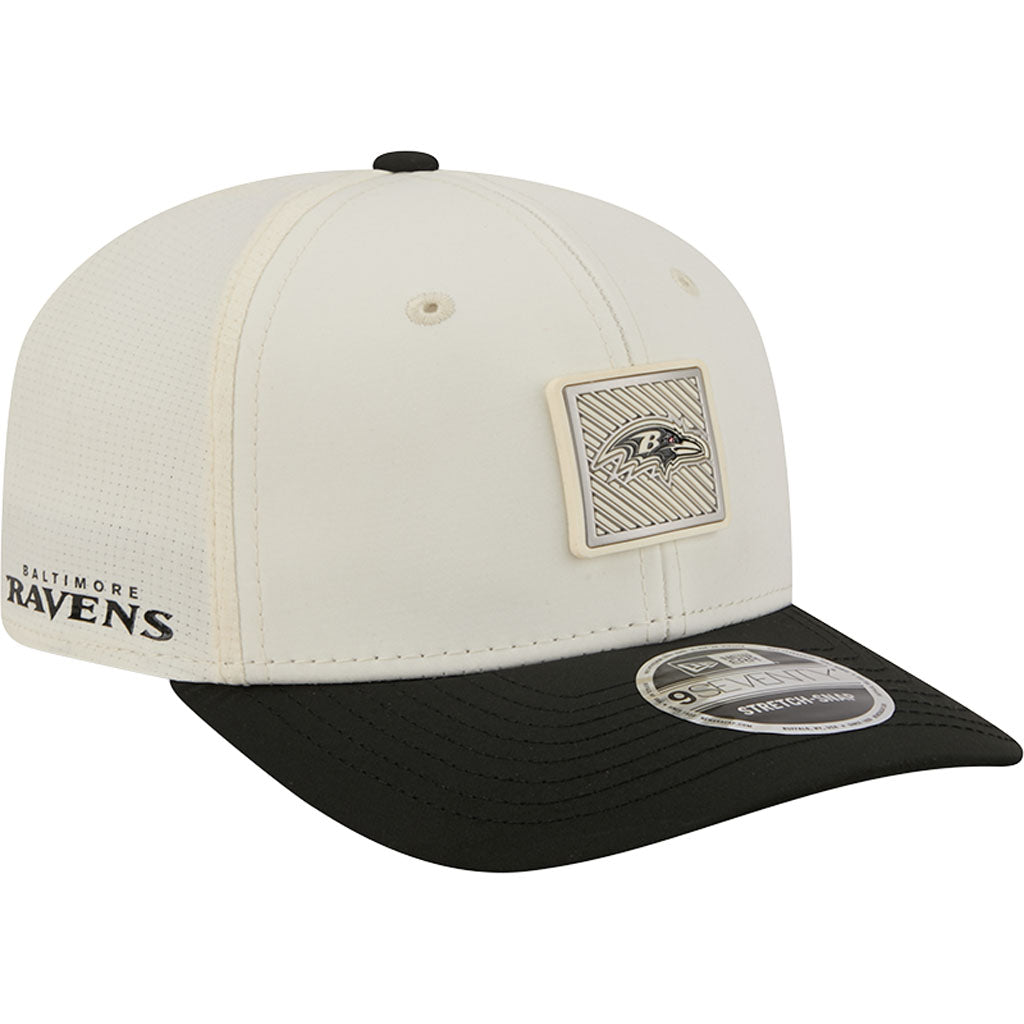 NFL Baltimore Ravens New Era 2026 Training 9SEVENTY Stretch Snapback Hat - Cream