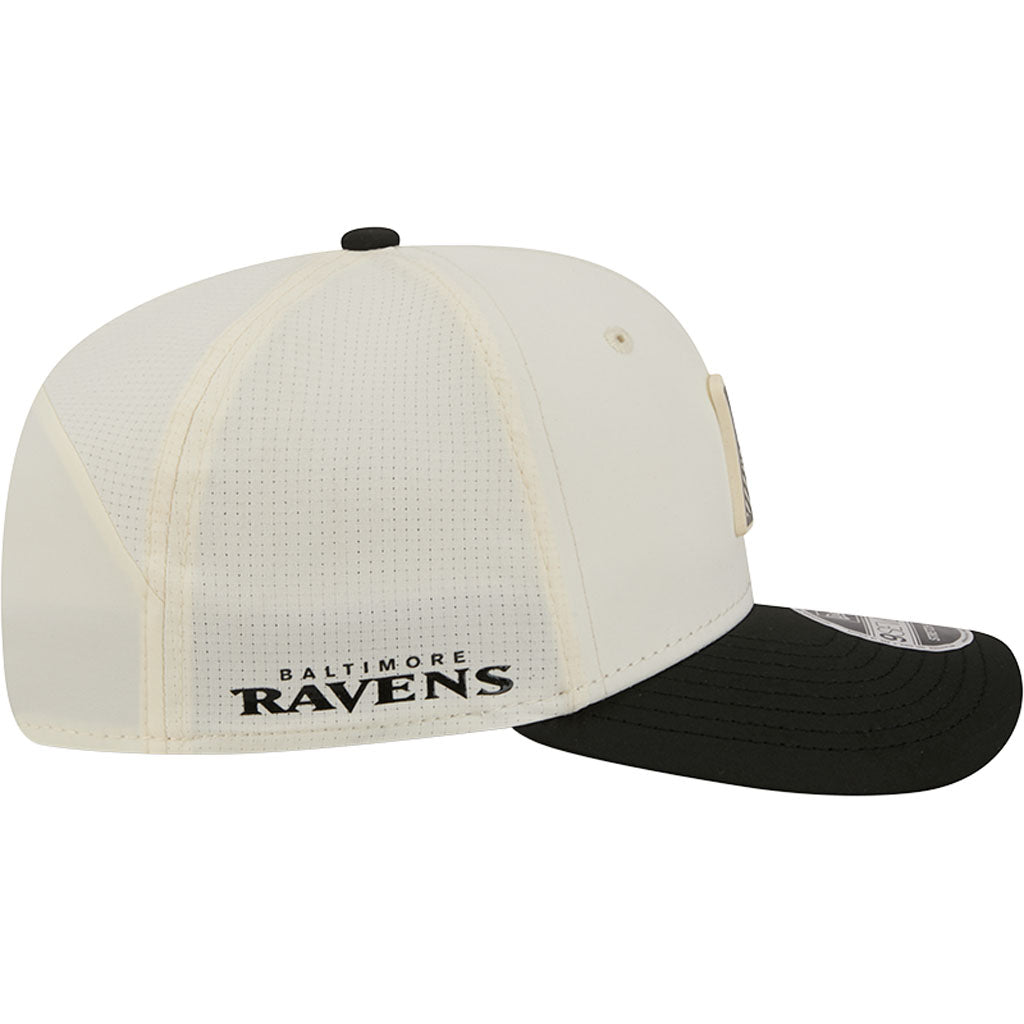 NFL Baltimore Ravens New Era 2026 Training 9SEVENTY Stretch Snapback Hat - Cream