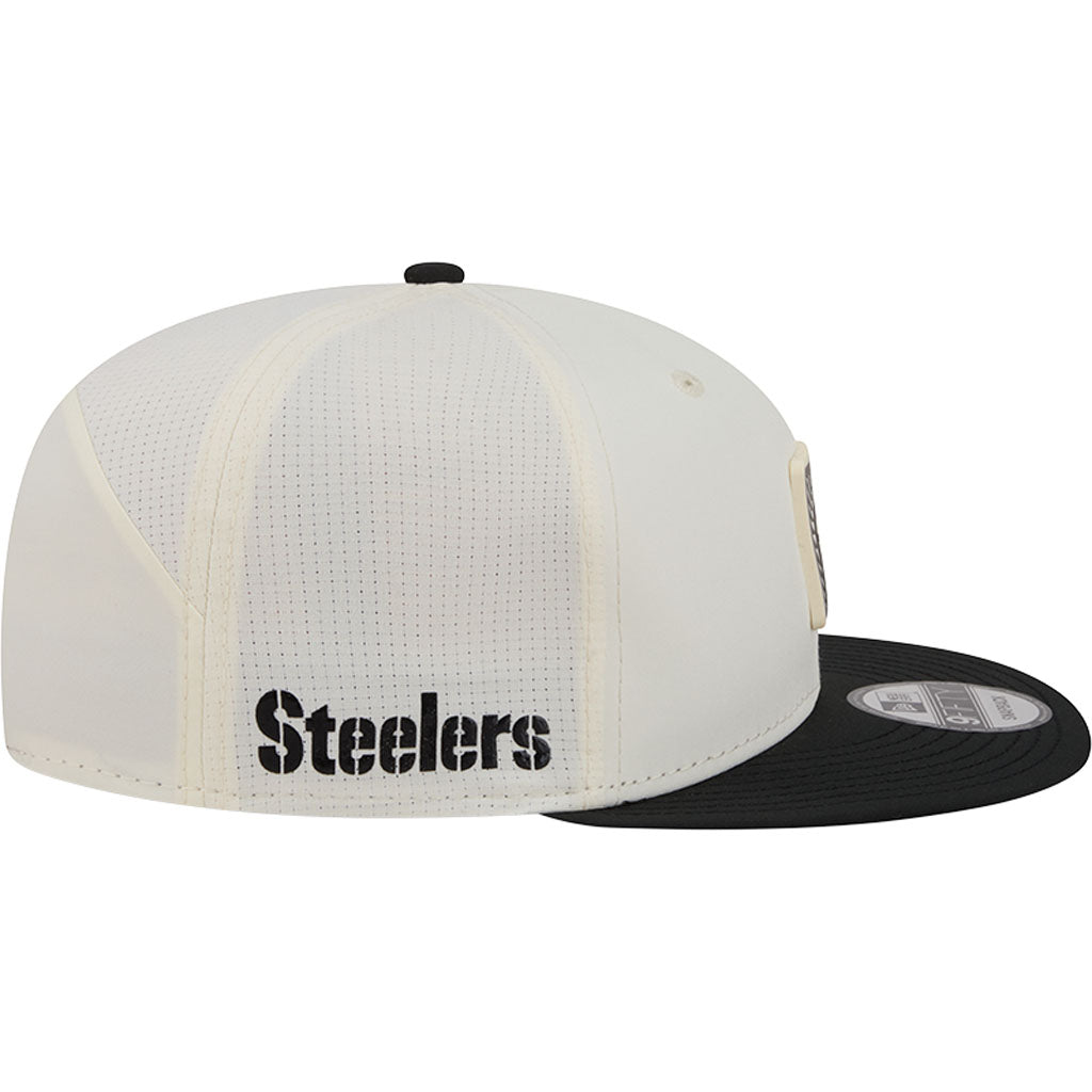 NFL Pittsburgh Steelers New Era 2026 Training 9FIFTY Snapback Hat - Cream