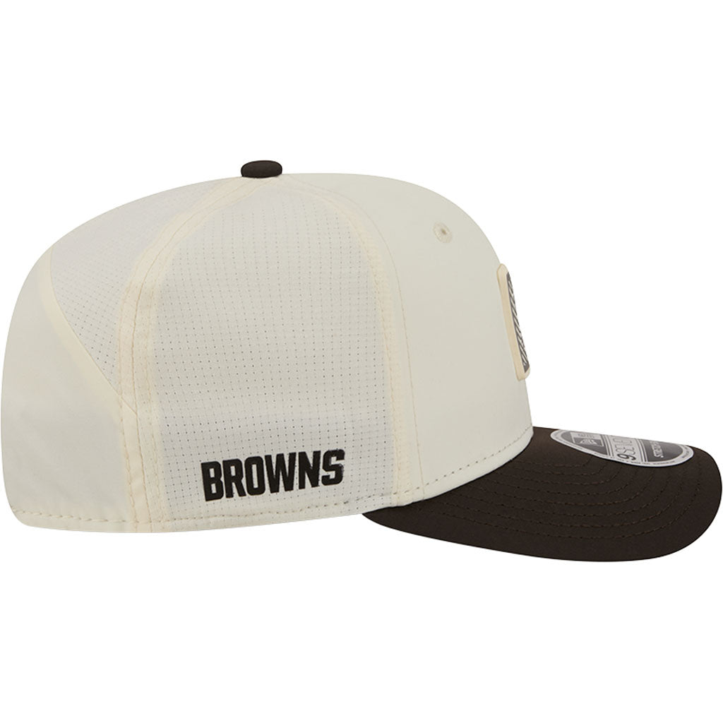 NFL Cleveland Browns New Era 2026 Training 9SEVENTY Stretch Snapback Hat - Cream