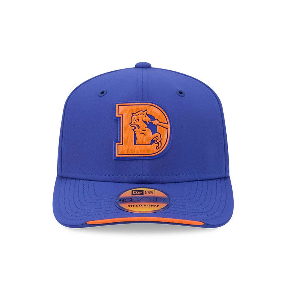 NFL Denver Broncos New Era 2026 Throwback Sideline 9SEVENTY Stretch-Snap Hat- Blue