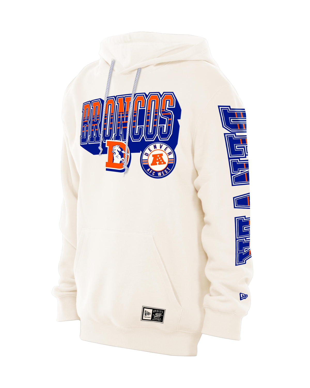 NFL Denver Broncos New Era Heavy Pullover Hoodie- Cream