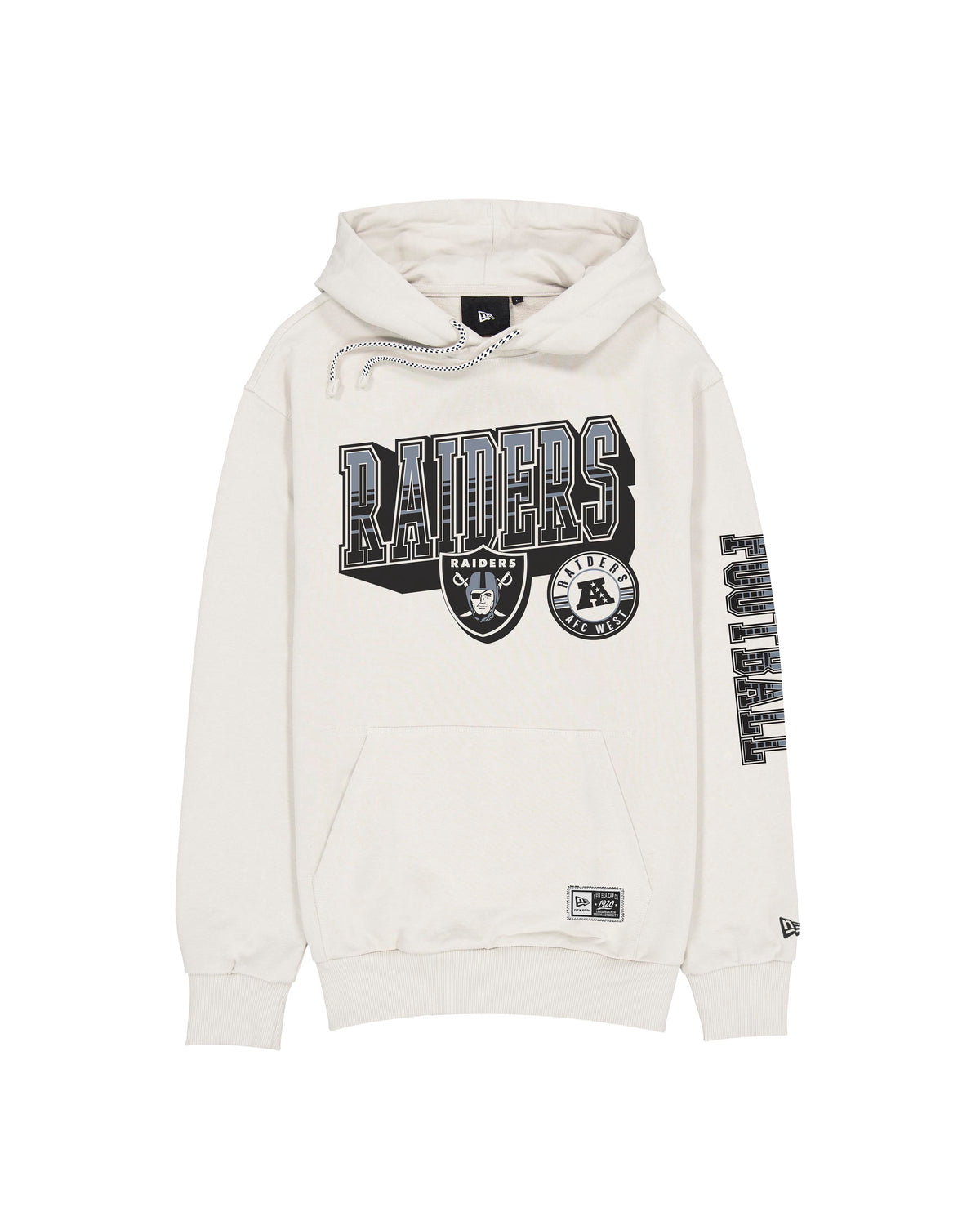 NFL Las Vegas Raiders New Era Heavy Pullover Hoodie- Cream