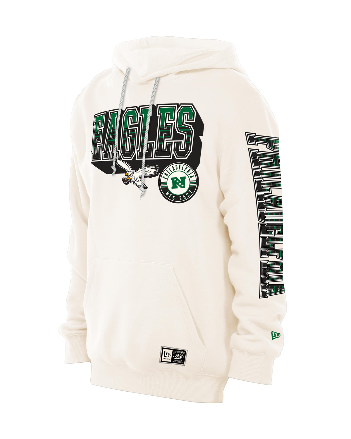 NFL Philadelphia Eagles New Era Heavy Pullover Hoodie- Cream