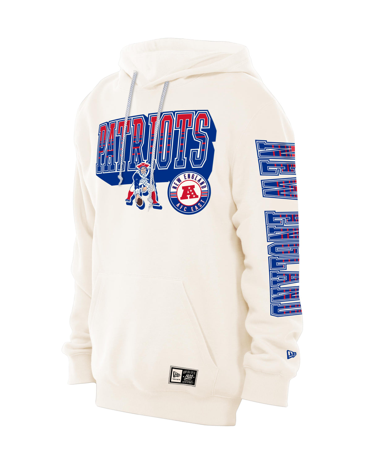 NFL New England Patriots New Era Heavy Pullover Hoodie- Cream