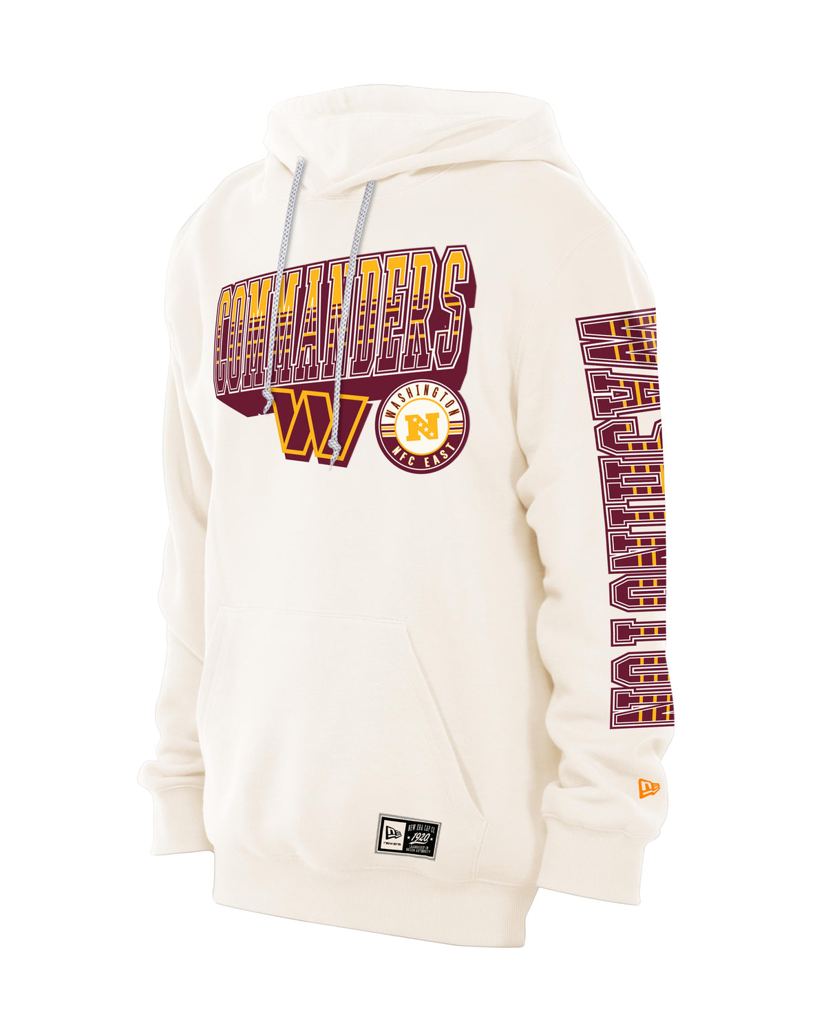 NFL Washington Commanders New Era Heavy Pullover Hoodie- Cream
