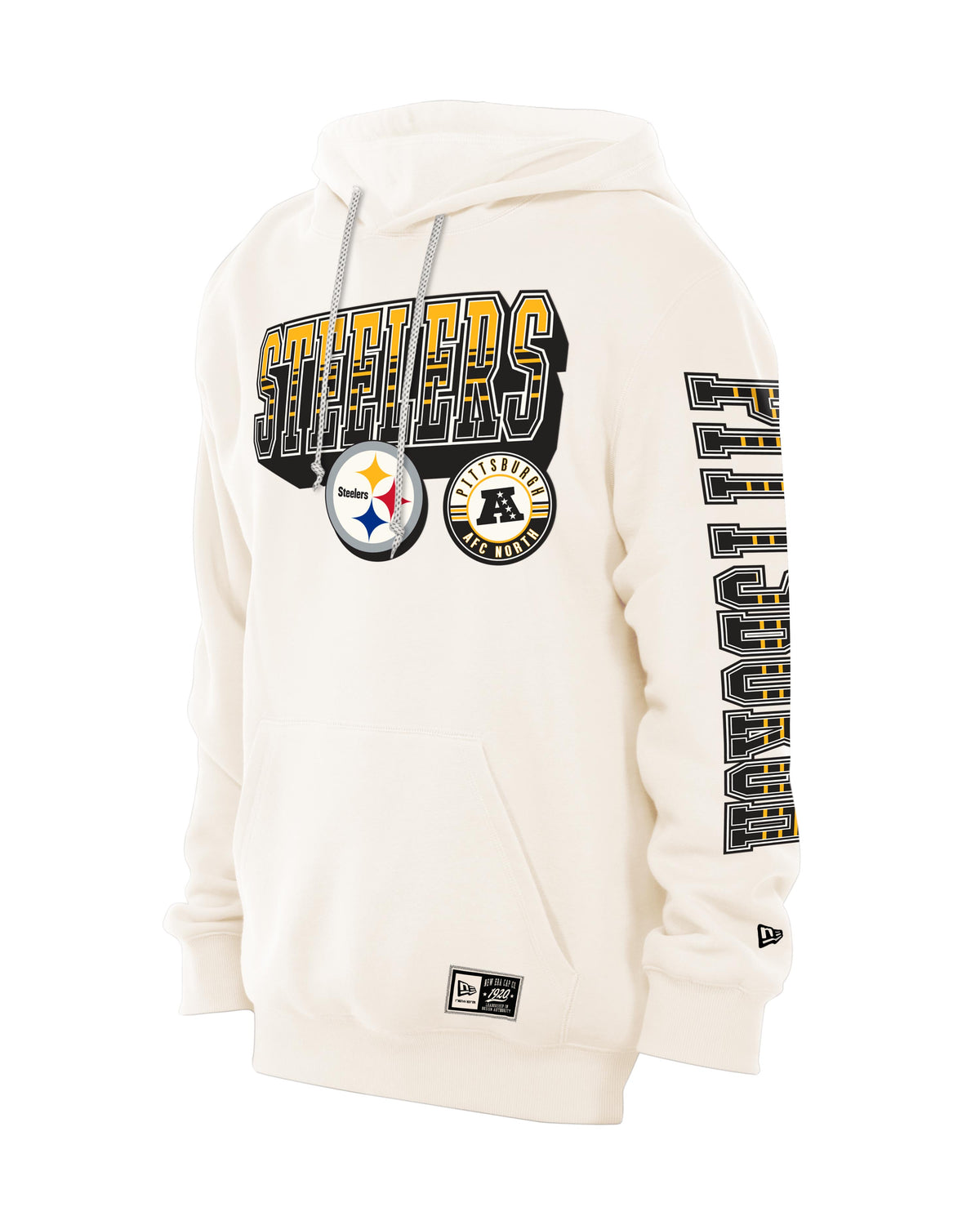NFL Pittsburgh Steelers New Era Heavy Pullover Hoodie- Cream
