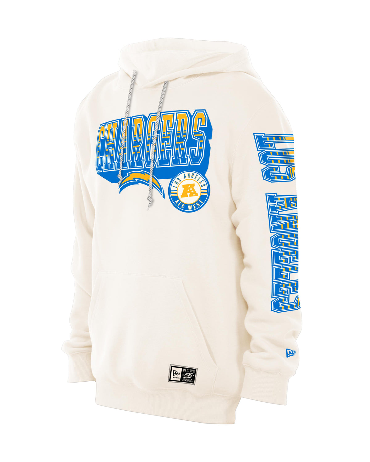 NFL Los Angeles Chargers New Era Heavy Pullover Hoodie- Cream