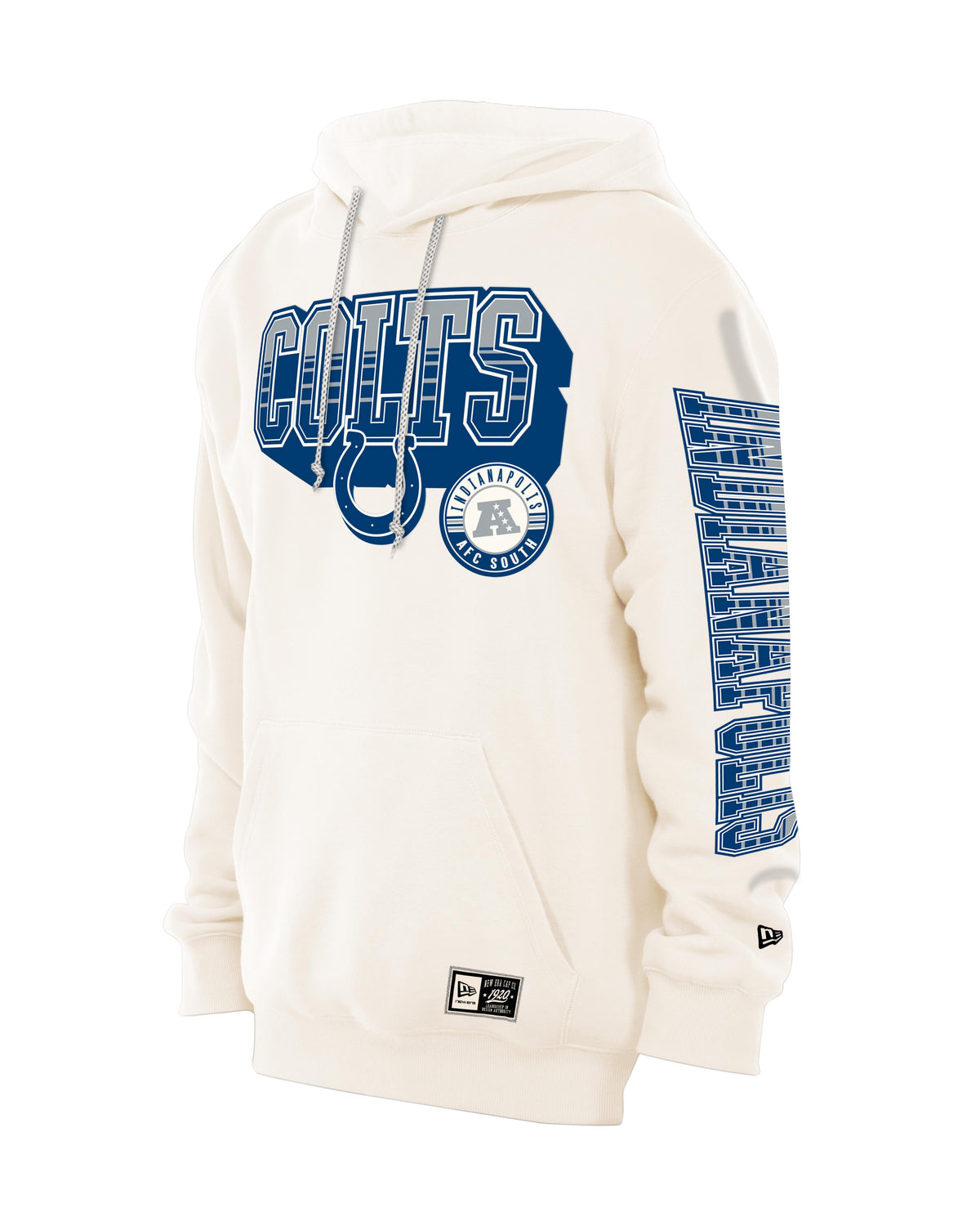NFL Indianapolis Colts New Era Heavy Pullover Hoodie- Cream