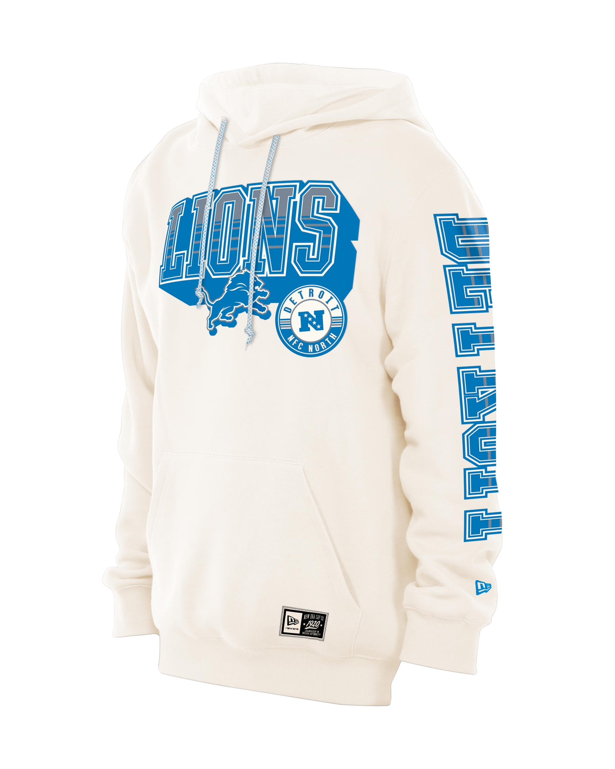 NFL Detroit Lions New Era Heavy Pullover Hoodie- Cream