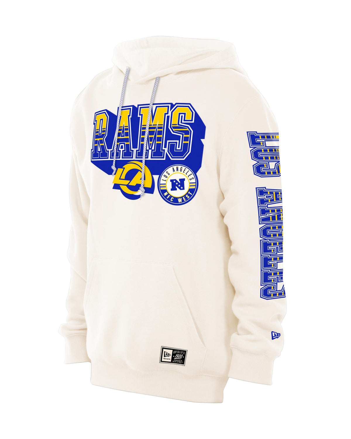 NFL Los Angeles Rams New Era Heavy Pullover Hoodie- Cream