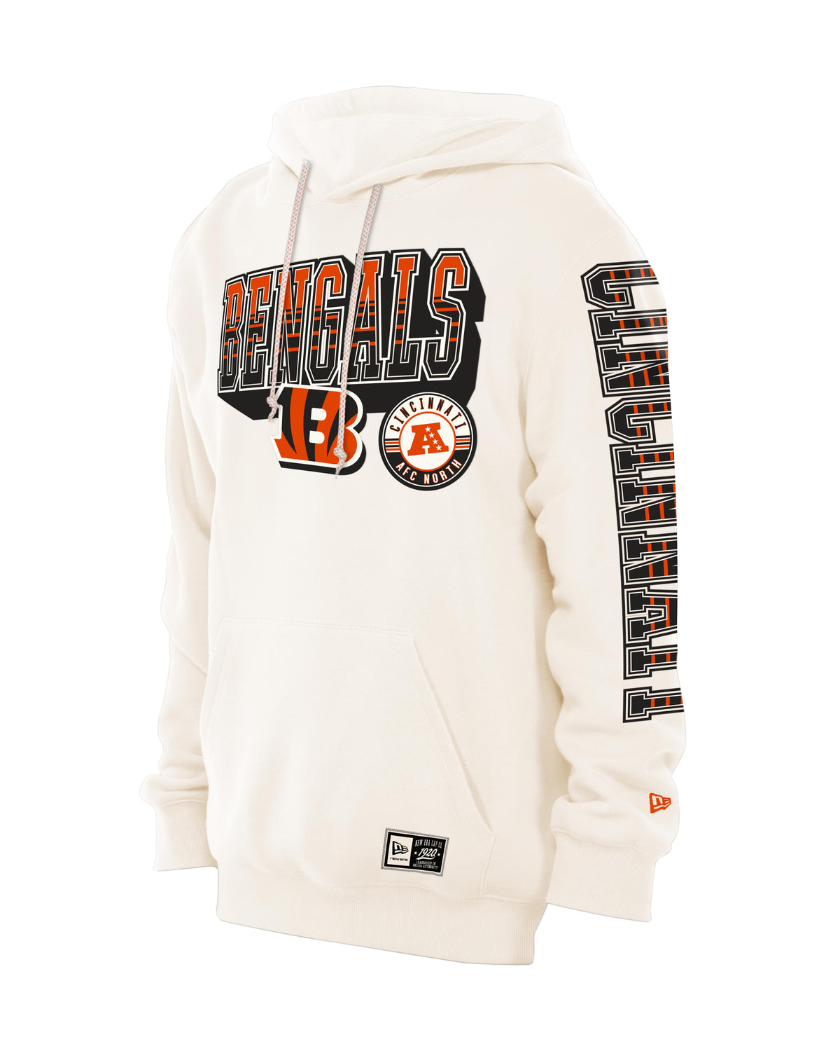 NFL Cincinnati Bengals New Era Heavy Pullover Hoodie- Cream