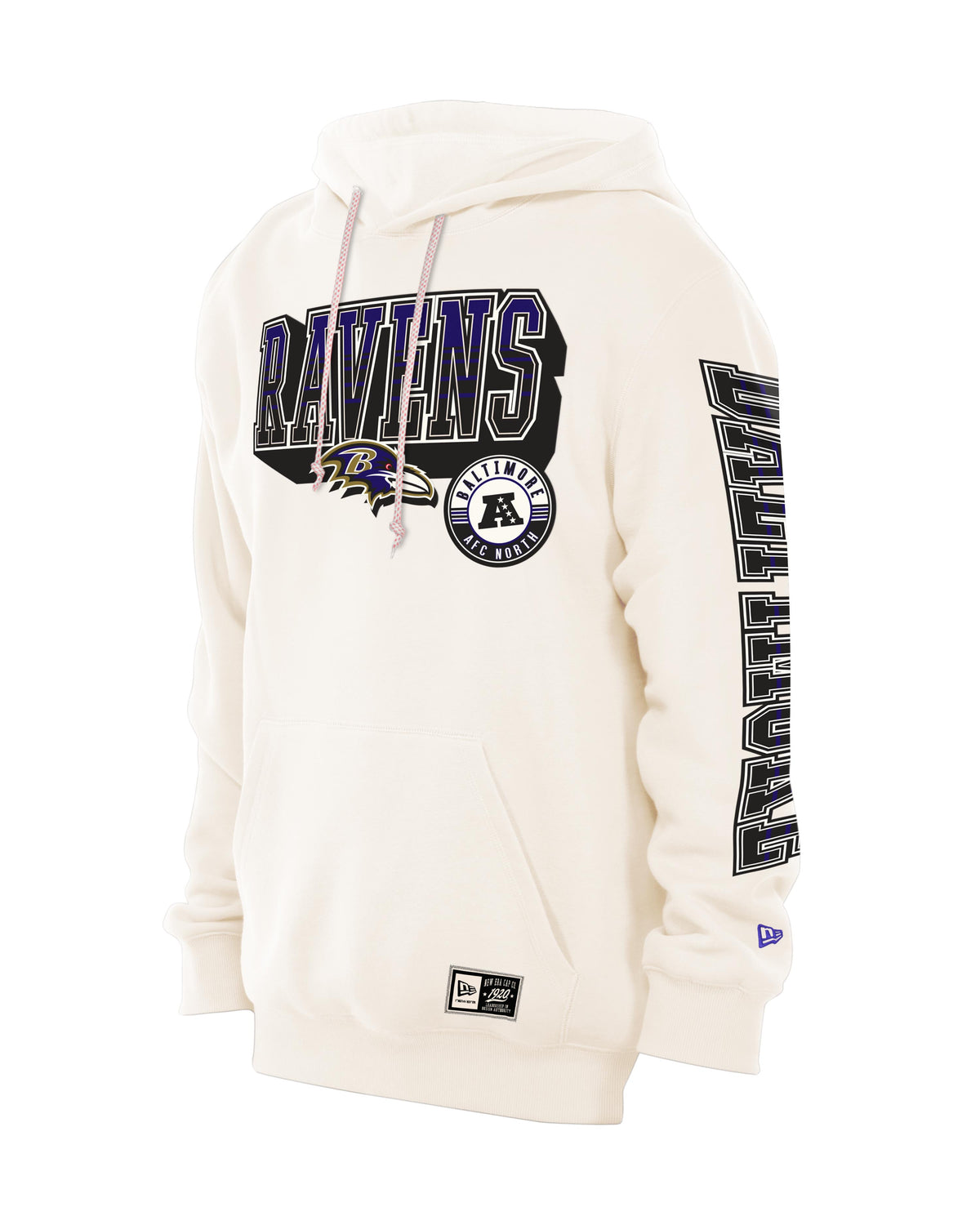 NFL Baltimore Ravens New Era Heavy Pullover Hoodie- Cream