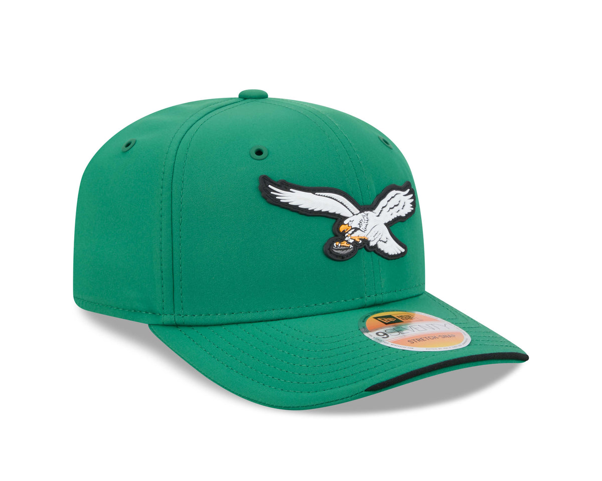 NFL Philadelphia Eagles New Era 2026 Throwback Sideline 9SEVENTY Stretch-Snap Hat- Green