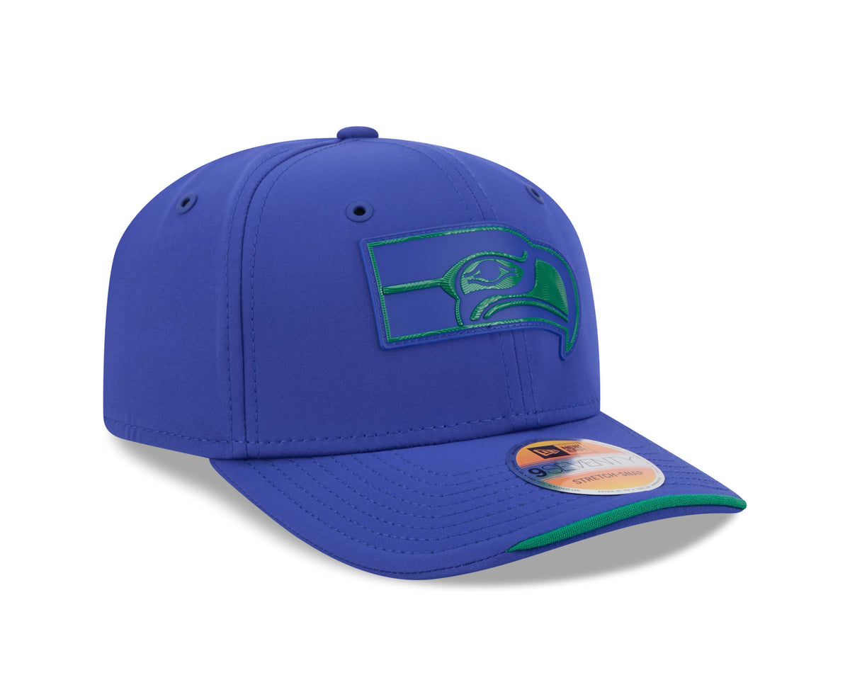 NFL Seattle Seahawks New Era 2026 Throwback Sideline 9SEVENTY Stretch-Snap Hat- Blue