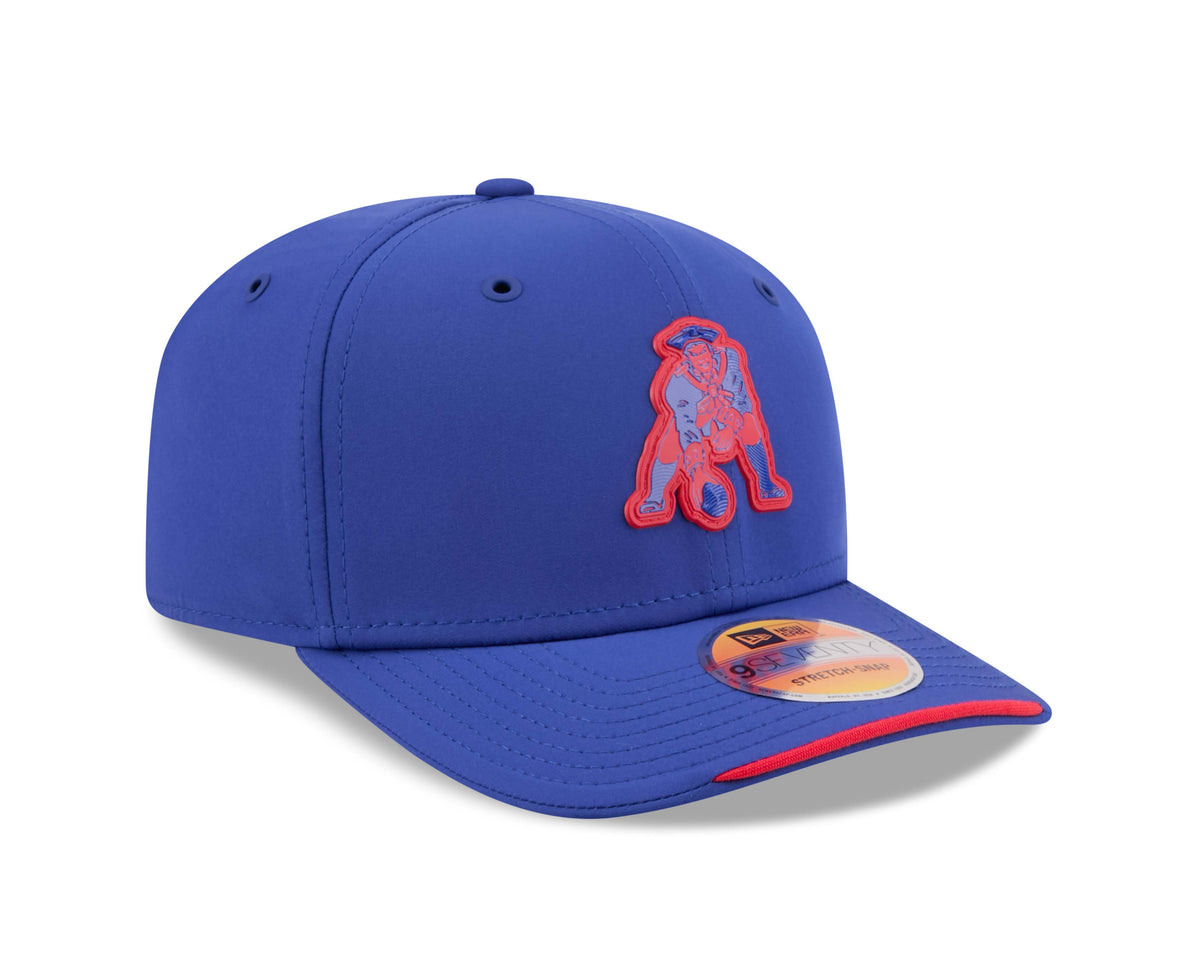 NFL New England Patriots New Era 2026 Throwback Sideline 9SEVENTY Stretch-Snap Hat- Blue