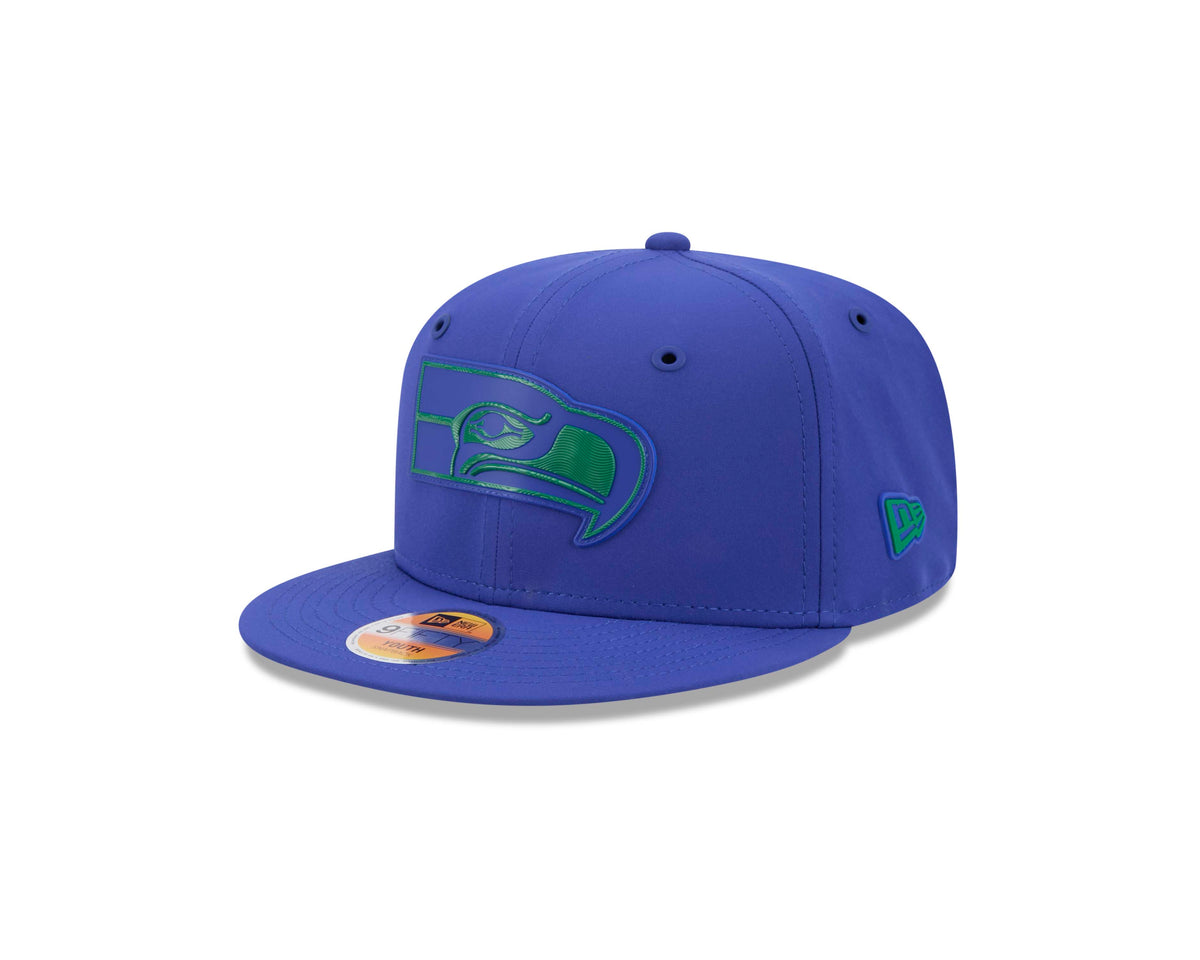 NFL Seattle Seahawks Youth New Era Throwback 2026 Sideline 9FIFTY Hat- Blue