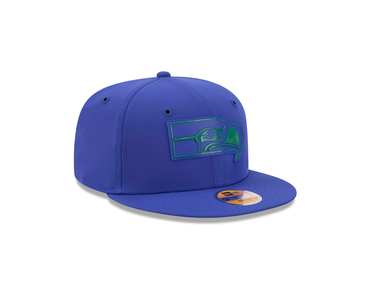NFL Seattle Seahawks Youth New Era Throwback 2026 Sideline 9FIFTY Hat- Blue