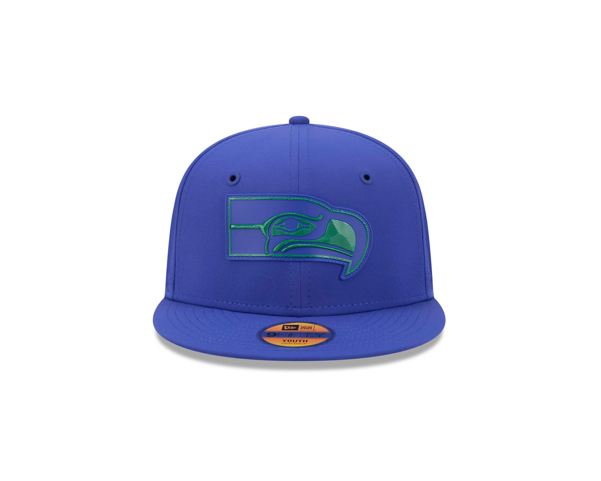 NFL Seattle Seahawks Youth New Era Throwback 2026 Sideline 9FIFTY Hat- Blue