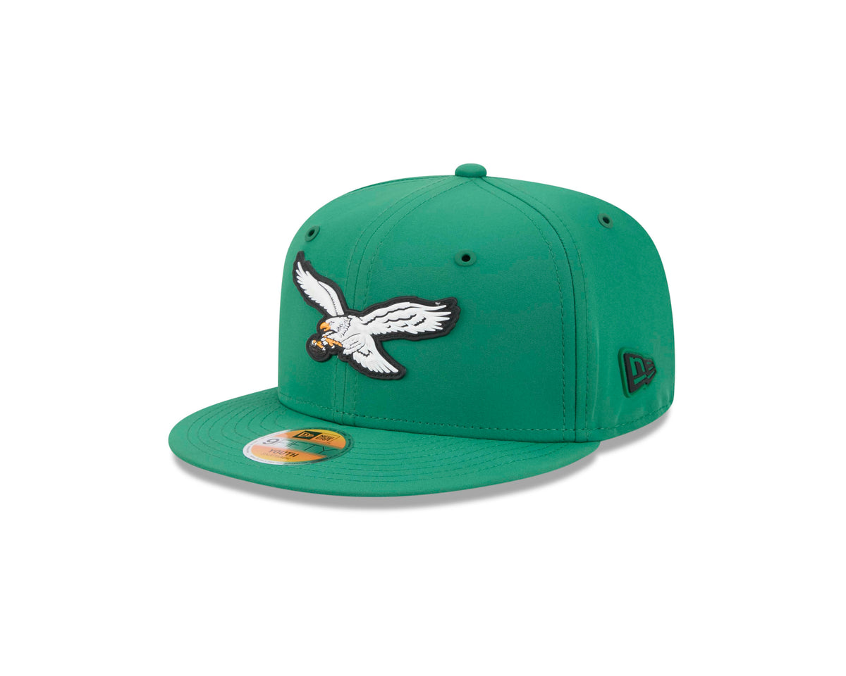 NFL Philadelphia Eagles Youth New Era Throwback 2026 Sideline 9FIFTY Hat- Green