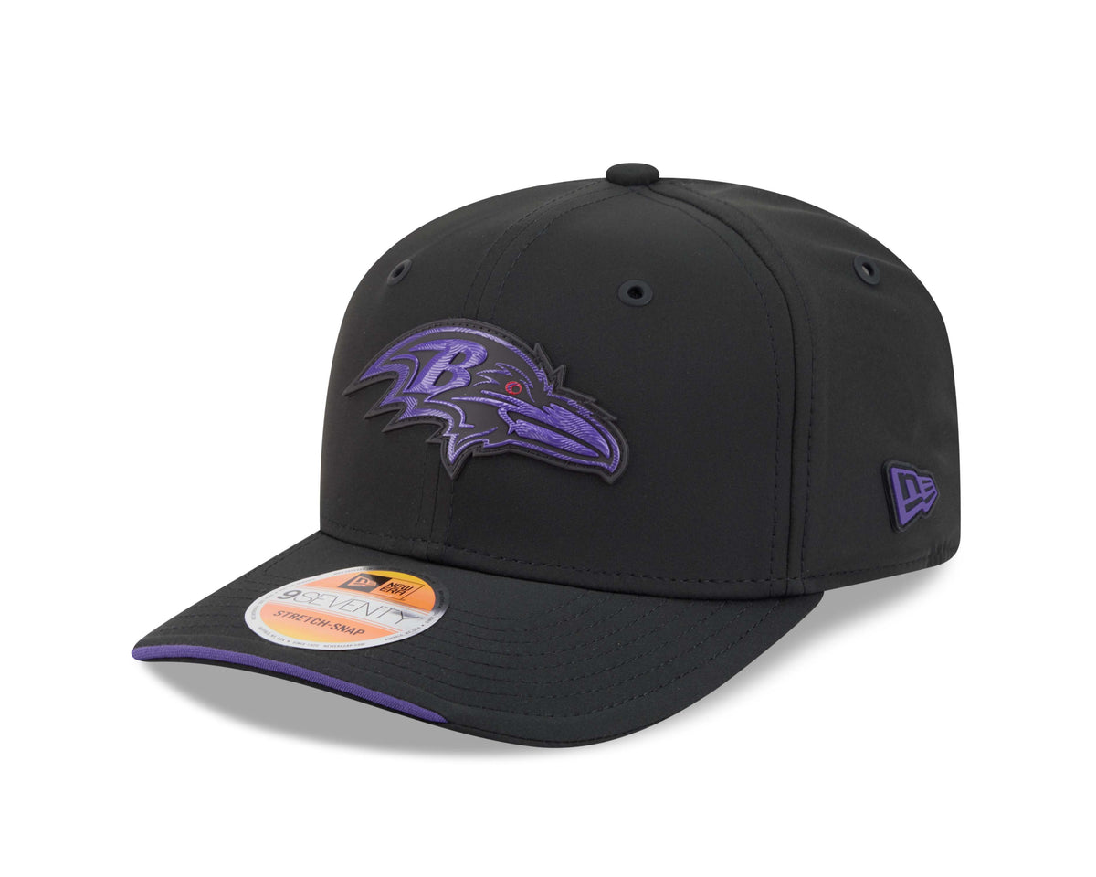 NFL Baltimore Ravens New Era 2026 Sideline 9SEVENTY Stretch-Snap Hat- Black