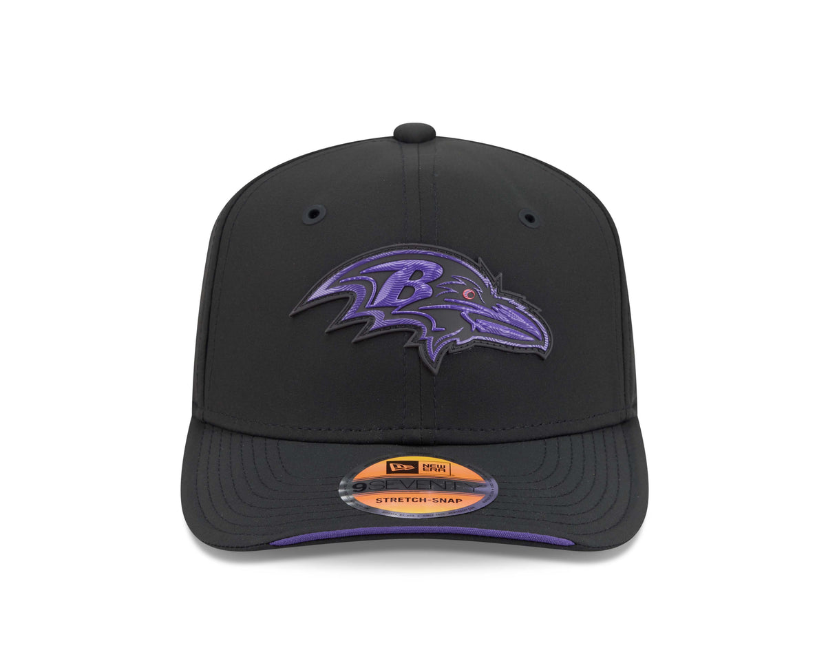 NFL Baltimore Ravens New Era 2026 Sideline 9SEVENTY Stretch-Snap Hat- Black