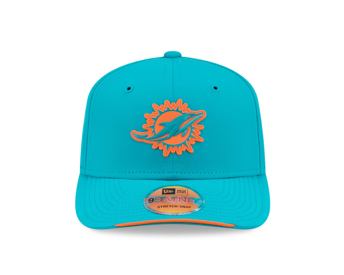 NFL Miami Dolphins New Era 2026 Sideline 9SEVENTY Stretch-Snap Hat- Aquamarine