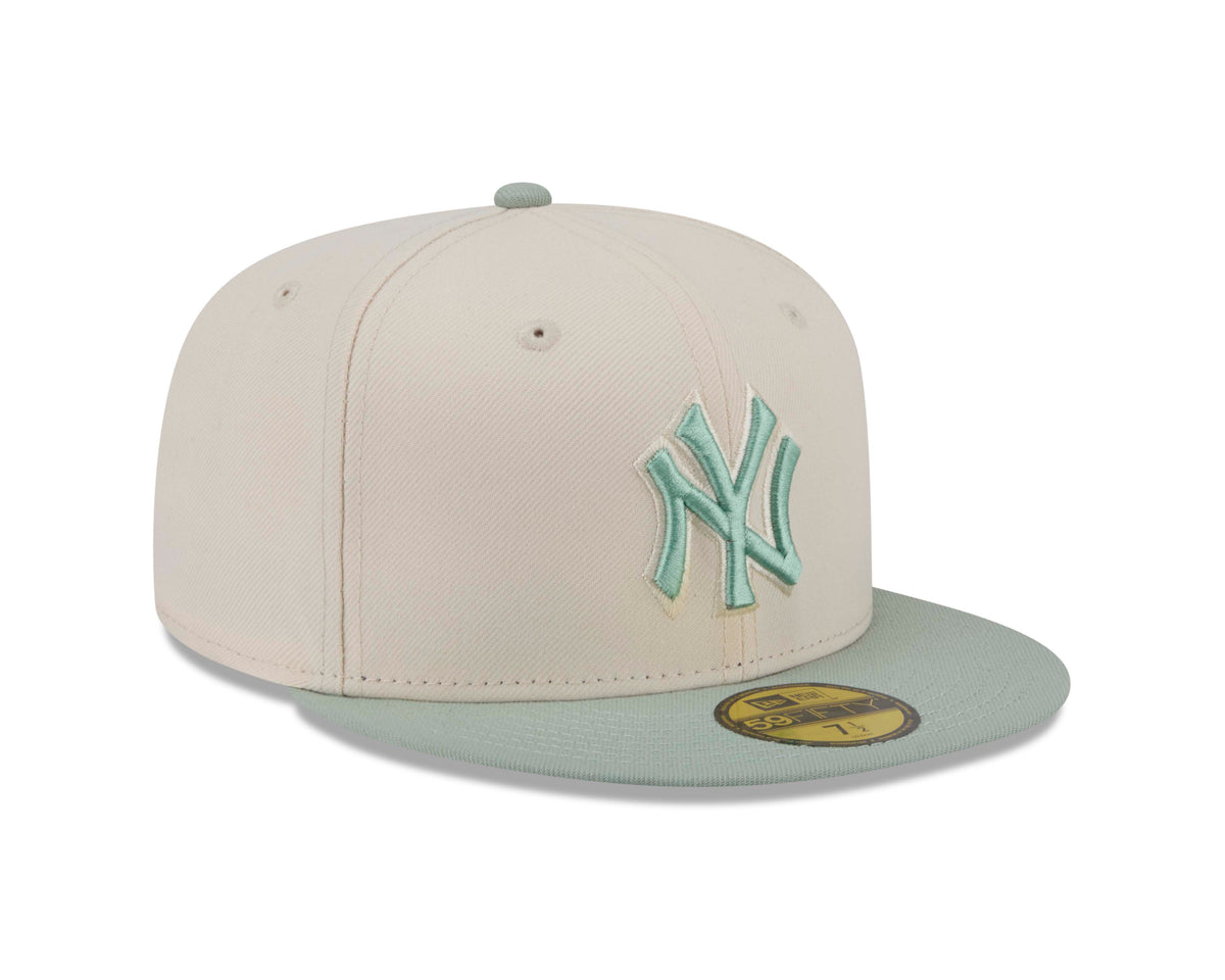 MLB New York Yankees New Era Two-Tone Sea Glass 59FIFTY Fitted Hat- Light Cream