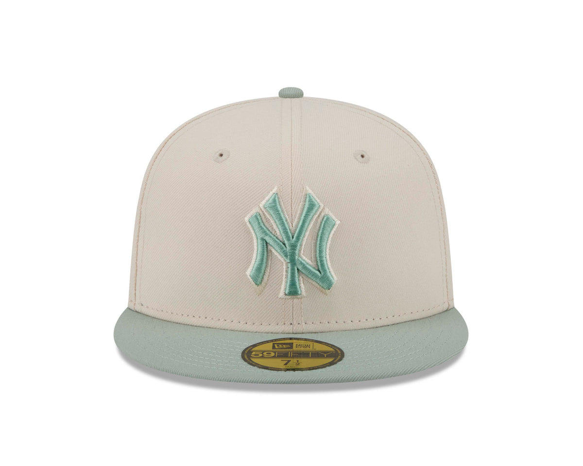 MLB New York Yankees New Era Two-Tone Sea Glass 59FIFTY Fitted Hat- Light Cream