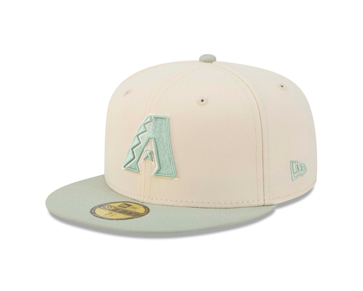 MLB Arizona Diamondbacks New Era Two-Tone Sea Glass 59FIFTY Fitted Hat- Light Cream