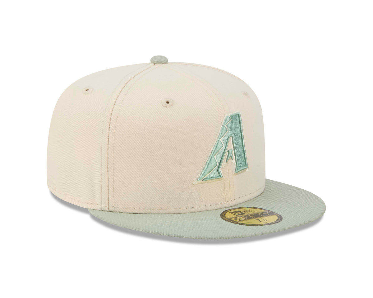 MLB Arizona Diamondbacks New Era Two-Tone Sea Glass 59FIFTY Fitted Hat- Light Cream
