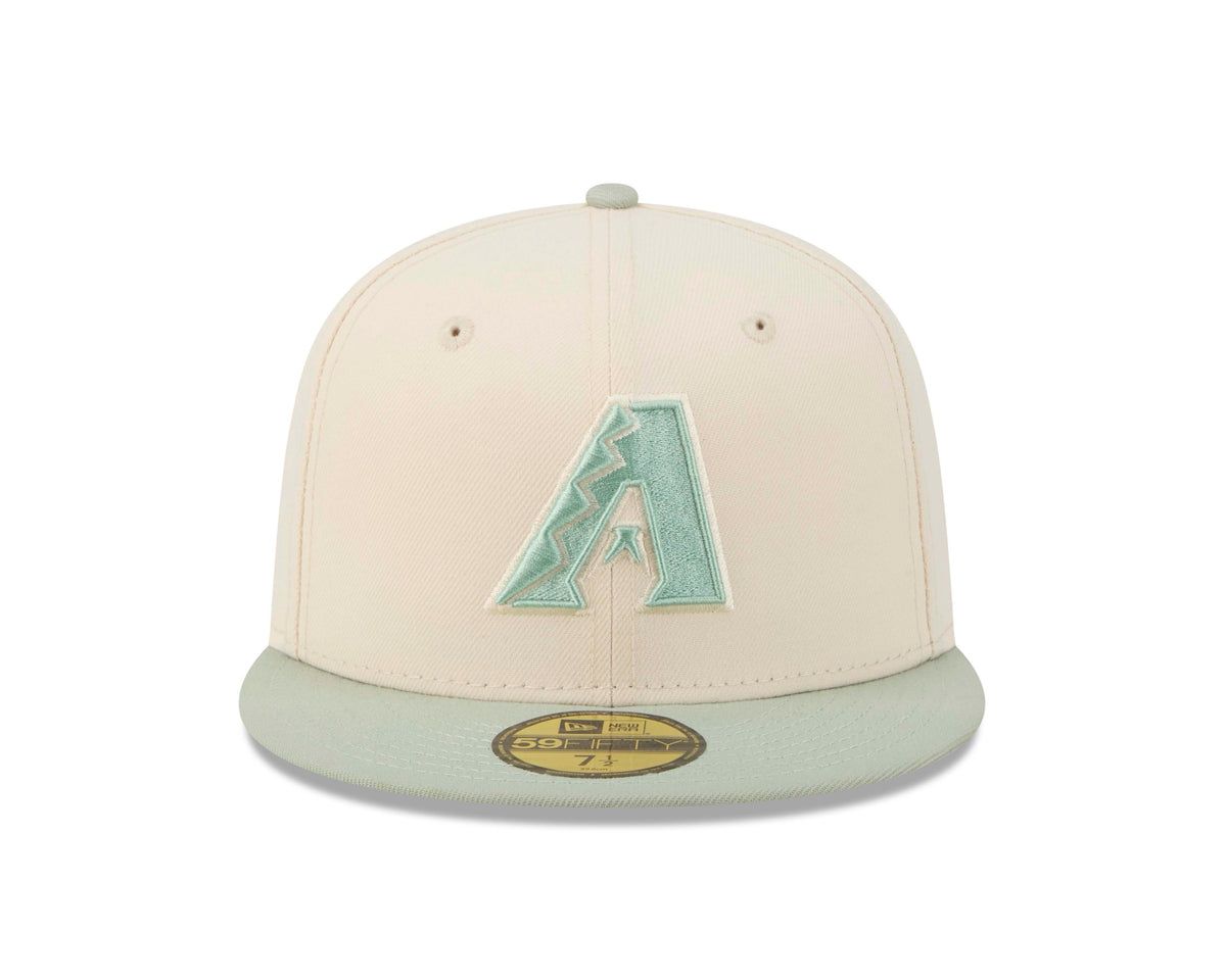 MLB Arizona Diamondbacks New Era Two-Tone Sea Glass 59FIFTY Fitted Hat- Light Cream