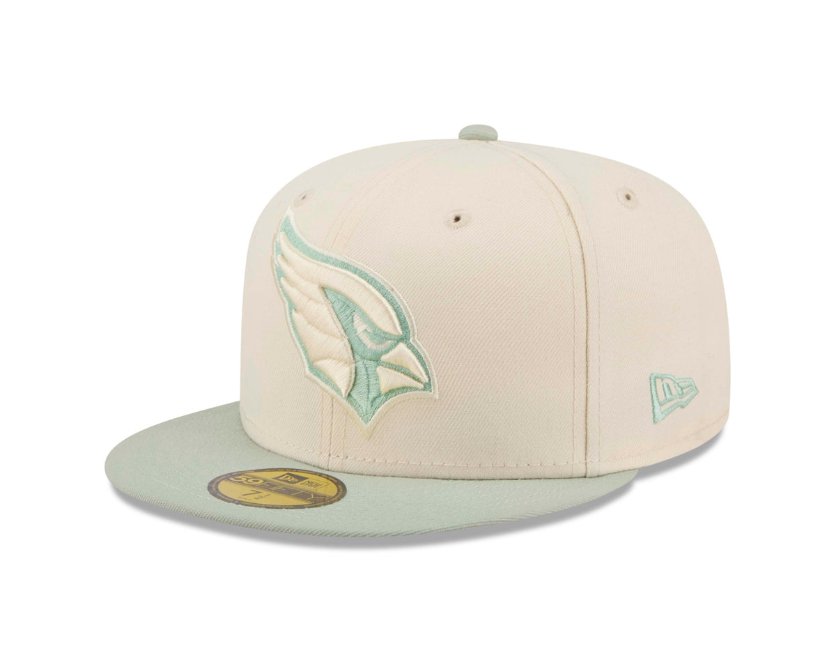 NFL Arizona Cardinals New Era Two-Tone Sea Glass 59FIFTY Fitted Hat- Light Cream