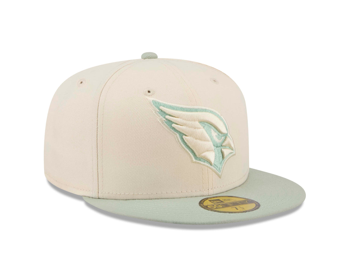 NFL Arizona Cardinals New Era Two-Tone Sea Glass 59FIFTY Fitted Hat- Light Cream