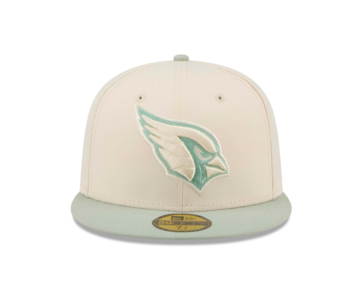 NFL Arizona Cardinals New Era Two-Tone Sea Glass 59FIFTY Fitted Hat- Light Cream