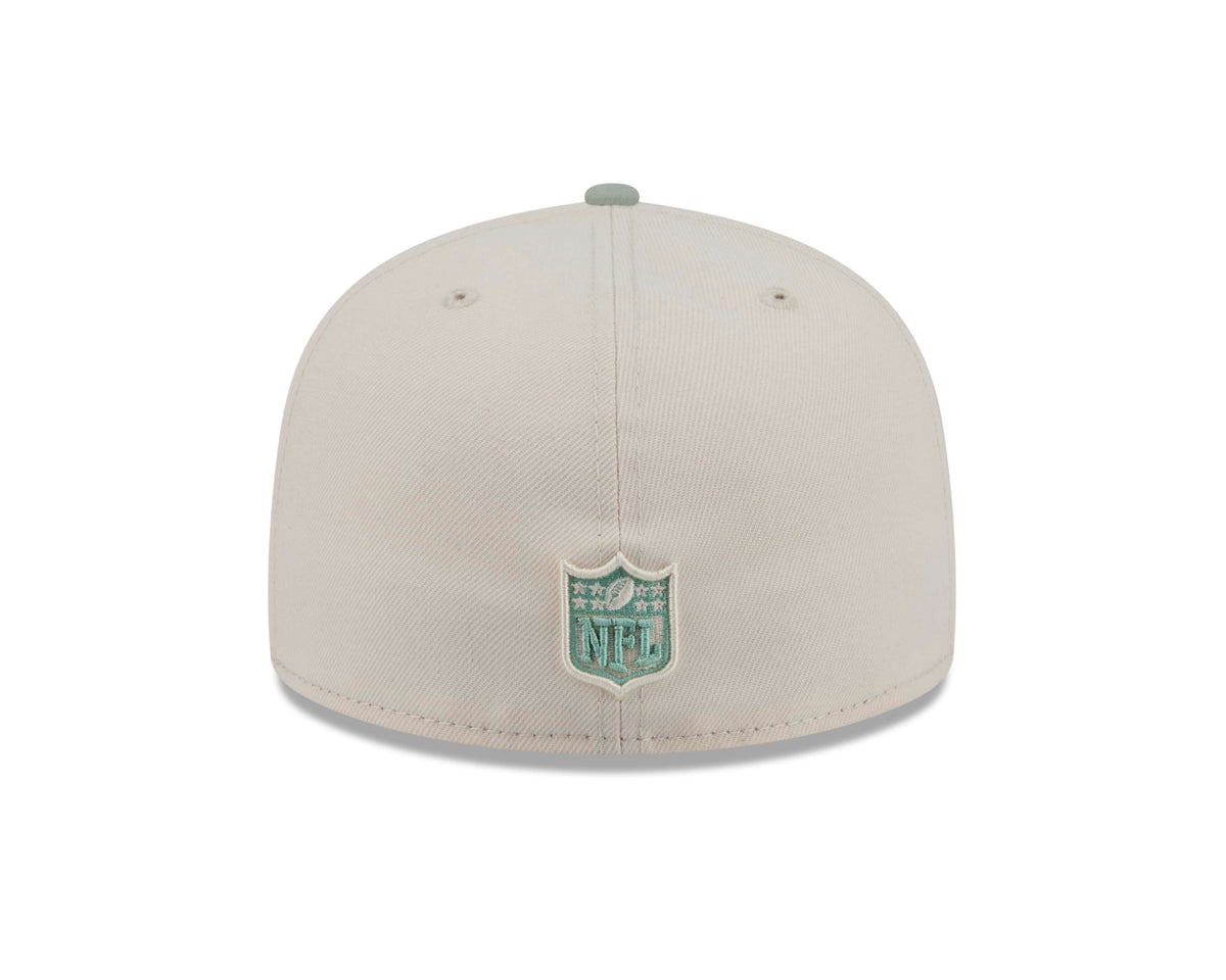 NFL Las Vegas Raiders New Era Two-Tone Sea Glass 59FIFTY Fitted Hat- Light Cream