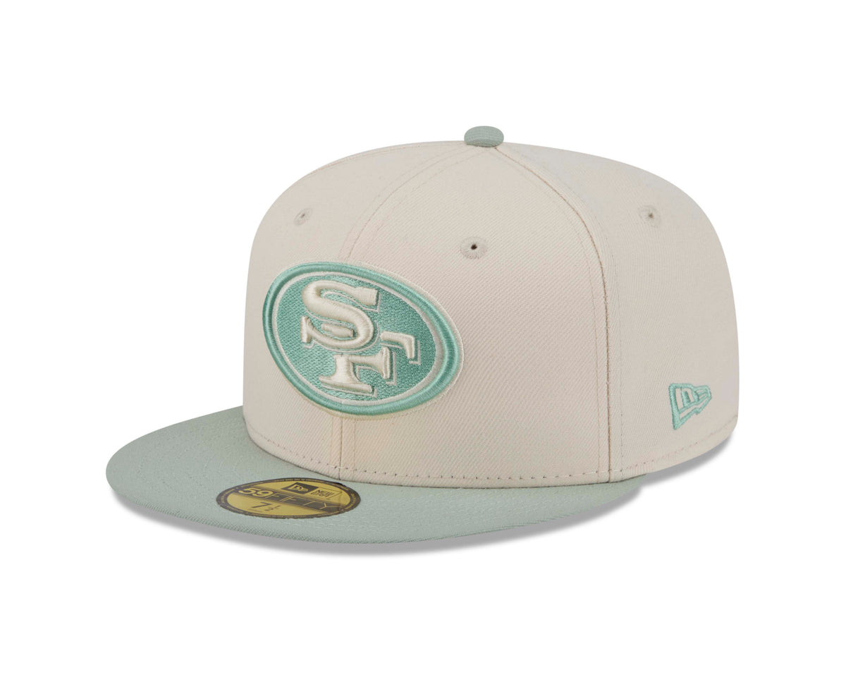 NFL San Francisco 49ers New Era Two-Tone Sea Glass 59FIFTY Fitted Hat- Light Cream