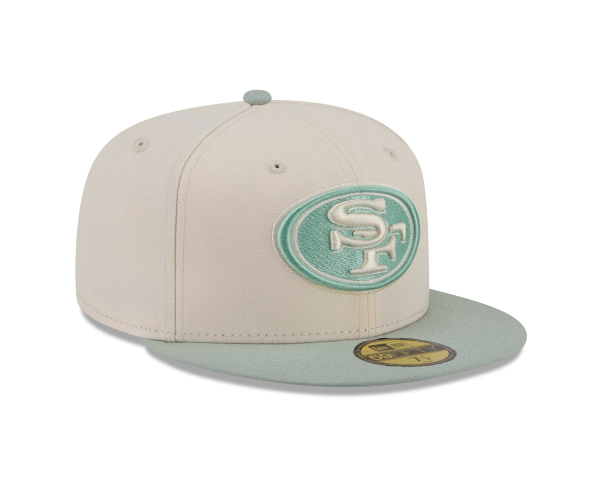 NFL San Francisco 49ers New Era Two-Tone Sea Glass 59FIFTY Fitted Hat- Light Cream